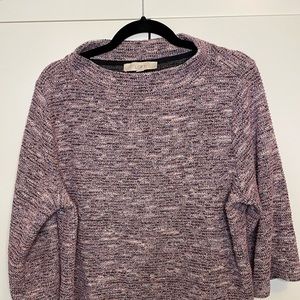 Loft soft burled mock neck sweater